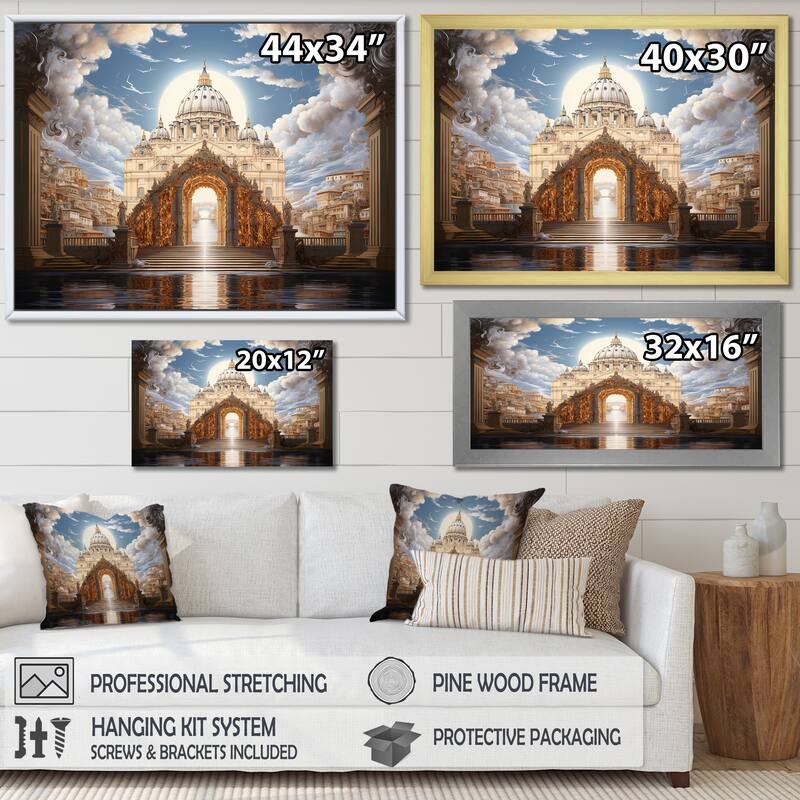 Designart "St. Peters Portal Pearly Gates I" Christianity Wall Art